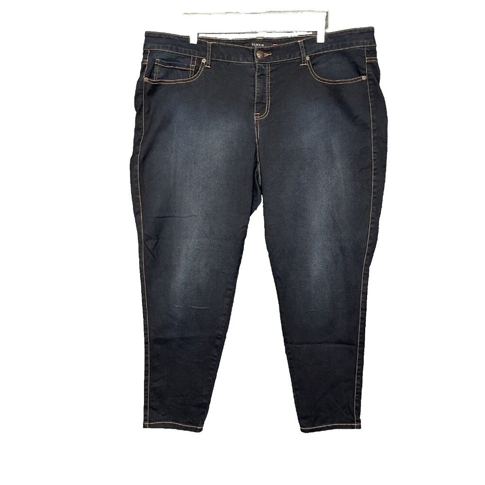 Torrid Jeans Womens 24 Blue Jegging Dark Wash‎ High Rise Cotton Stretch Blend